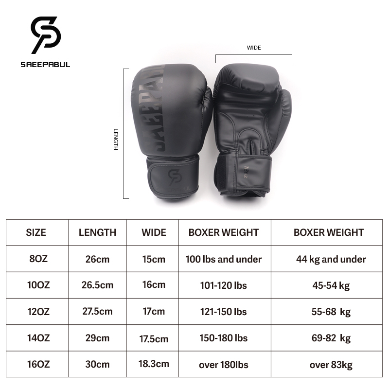 Gants De boxe 8 10 12 14 16OZ  - Boxing Glove Set avis et prix